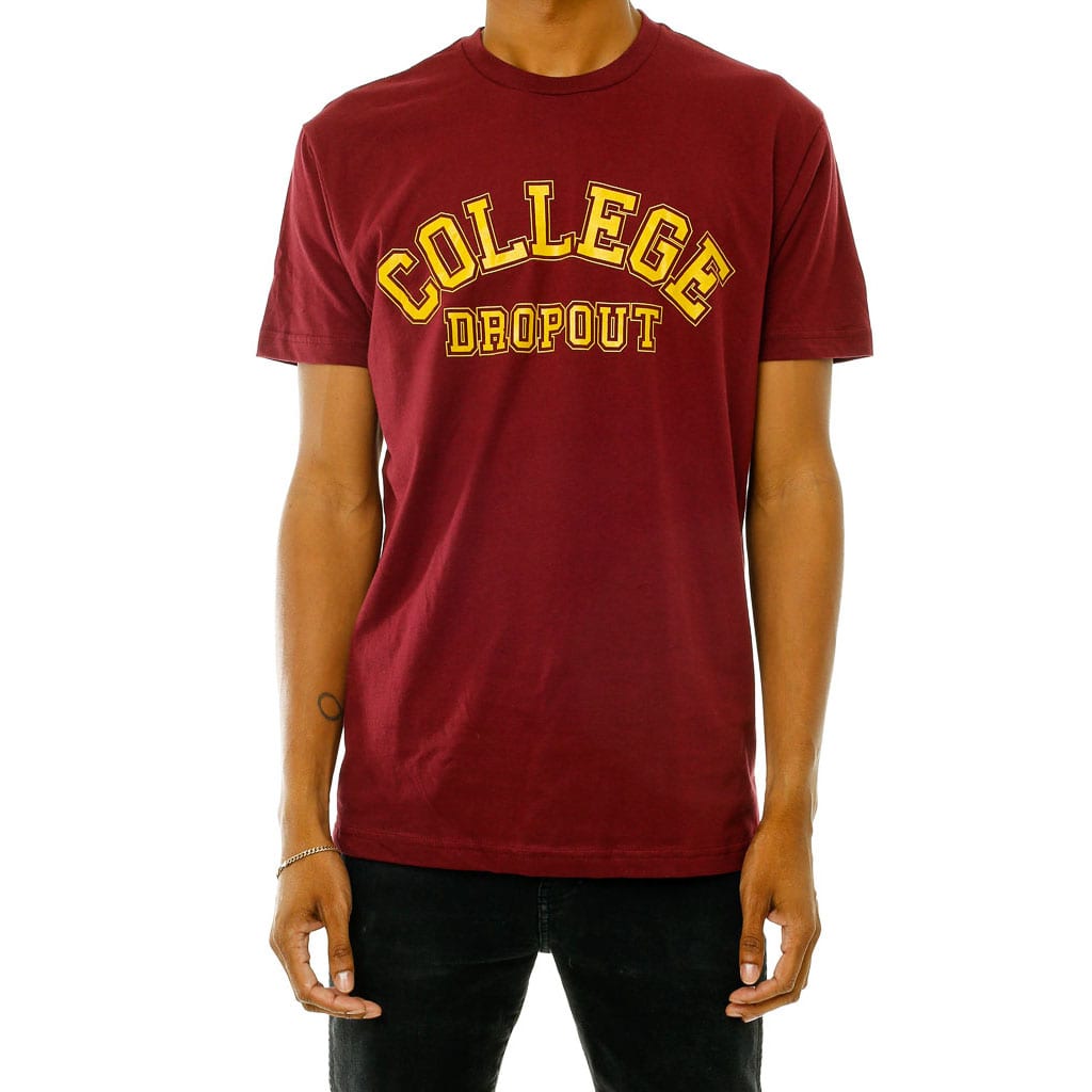 College Drop Out T-Shirt Maroon