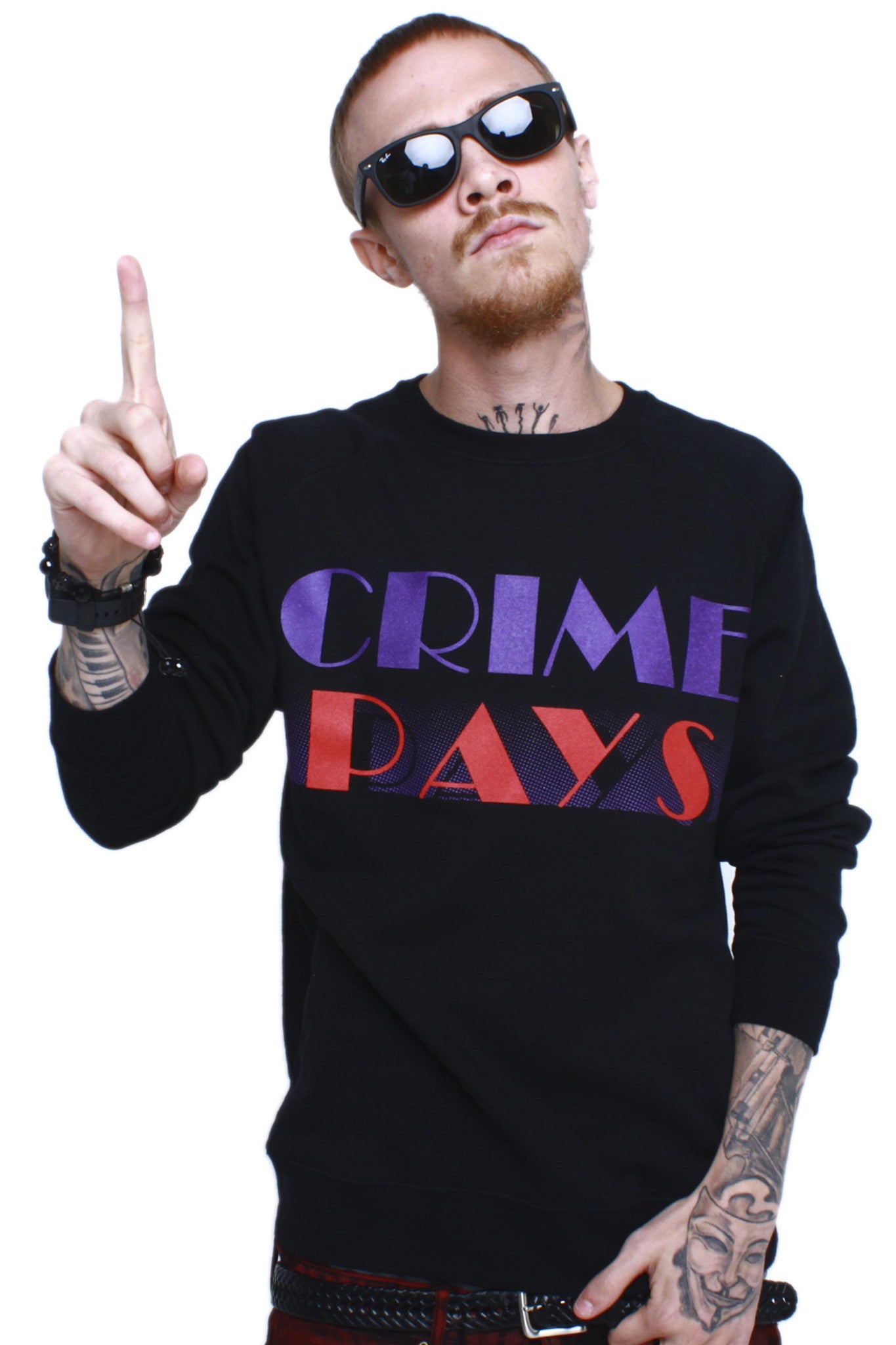 Crime Pays Crewneck Sweatshirt Raptors