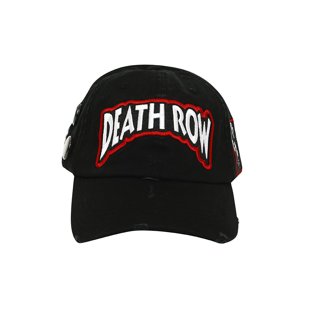 Death Row Distressed Vintage Hip Hop Hat Black