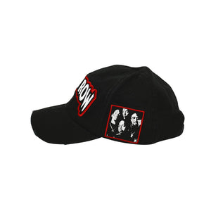 Death Row Distressed Vintage Hip Hop Hat Black detail