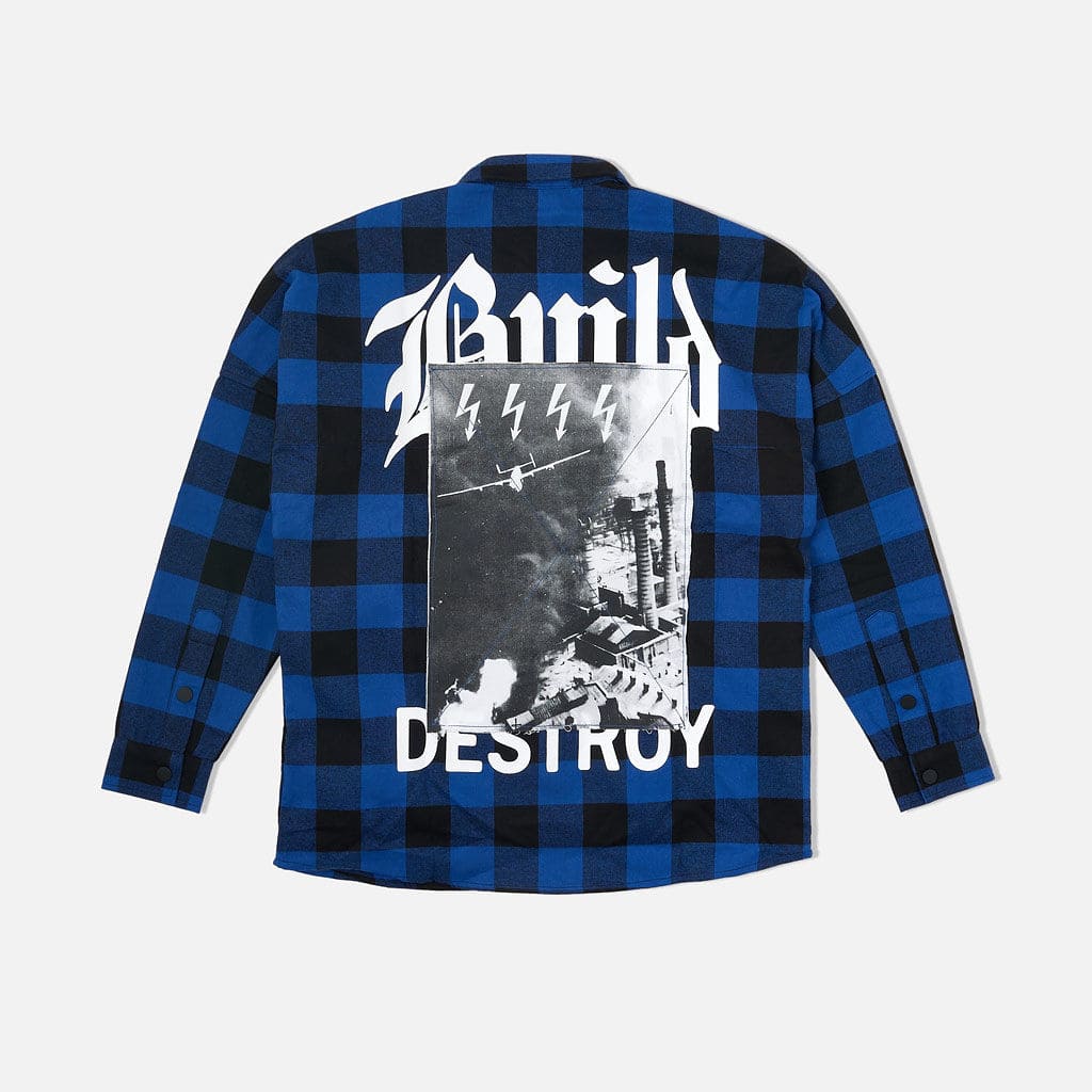 Destroy Flannel Shirt Blue