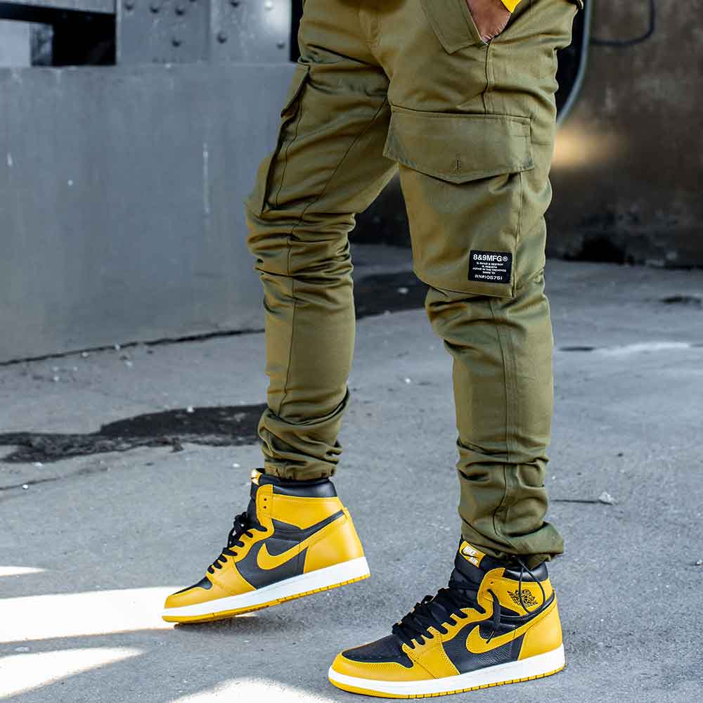 Men's Black/Yellow Streetwear Techwear Heavy Cargo Trouser Pants  HGB.L.P04V2/YLW | eBay