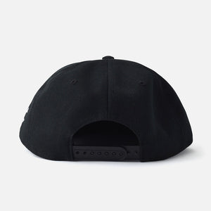 Flames Snapback Hat Black