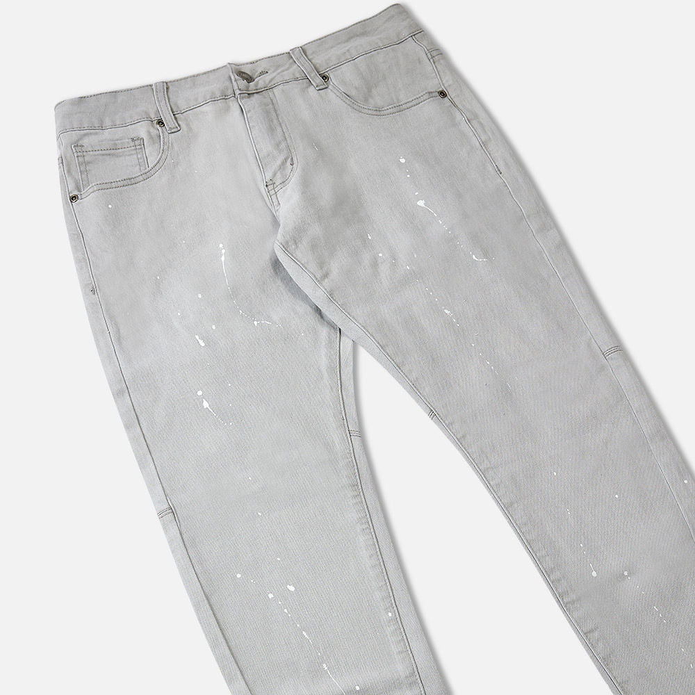 Grey Splatter Denim 3D Slim Tapered – 8&9 Clothing