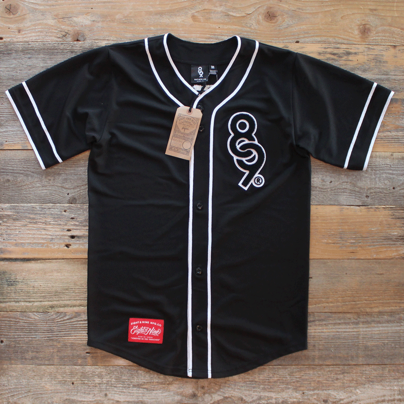 Keys Luxe Black Baseball Jersey – 8&9 Clothing Co.