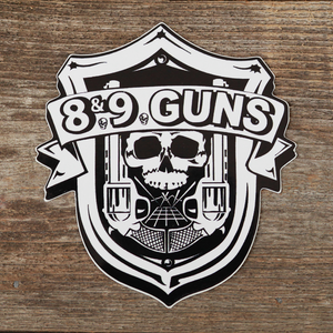 89 Guns White Sticker