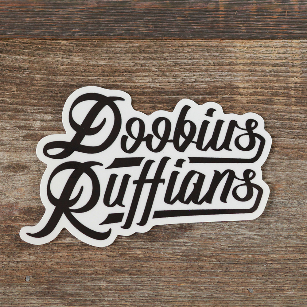 Doobius Ruffians Black Sticker