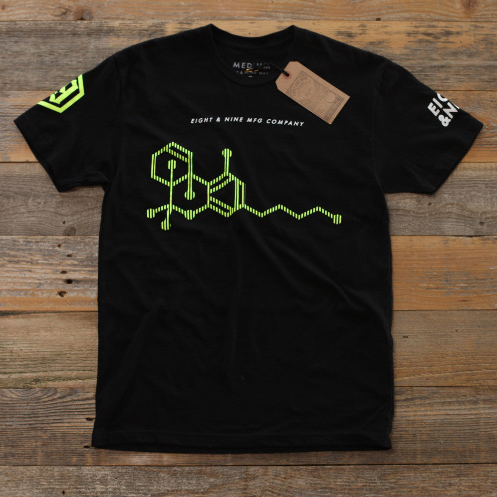 Weed Molecule T Shirt Black - 1