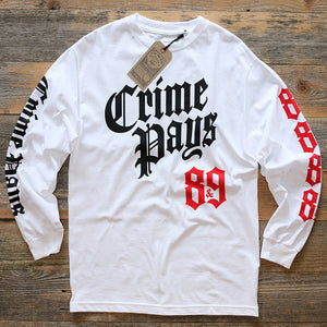 Crime Pays 2.0 Jersey Tee L/S Fire Red - 1