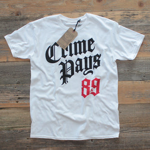 Crime Pays Fire Red Tee - 1