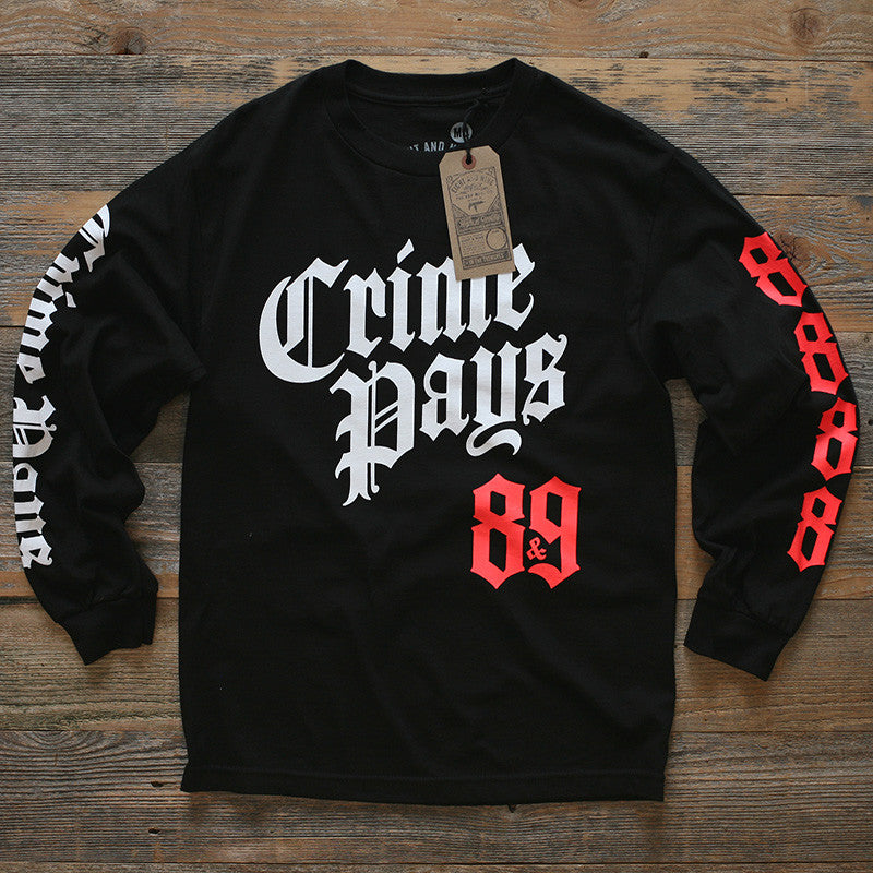 Crime Pays 2.0 Jersey Tee L/S Infrared - 1