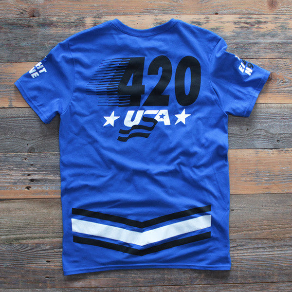 420 USA Jersey Tee Sport Blue - 2