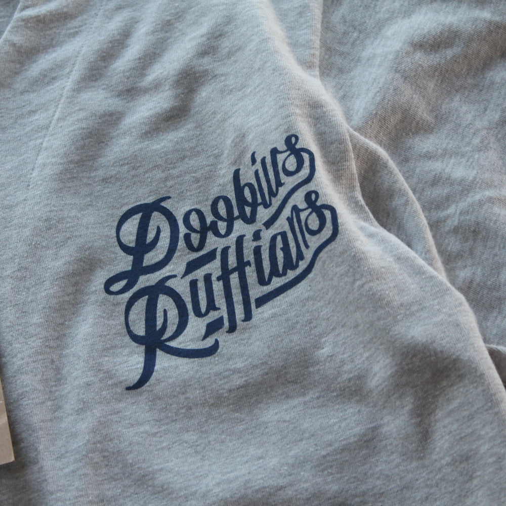 Doobious Ruffians Grey Cotton Baseball Jersey - 4