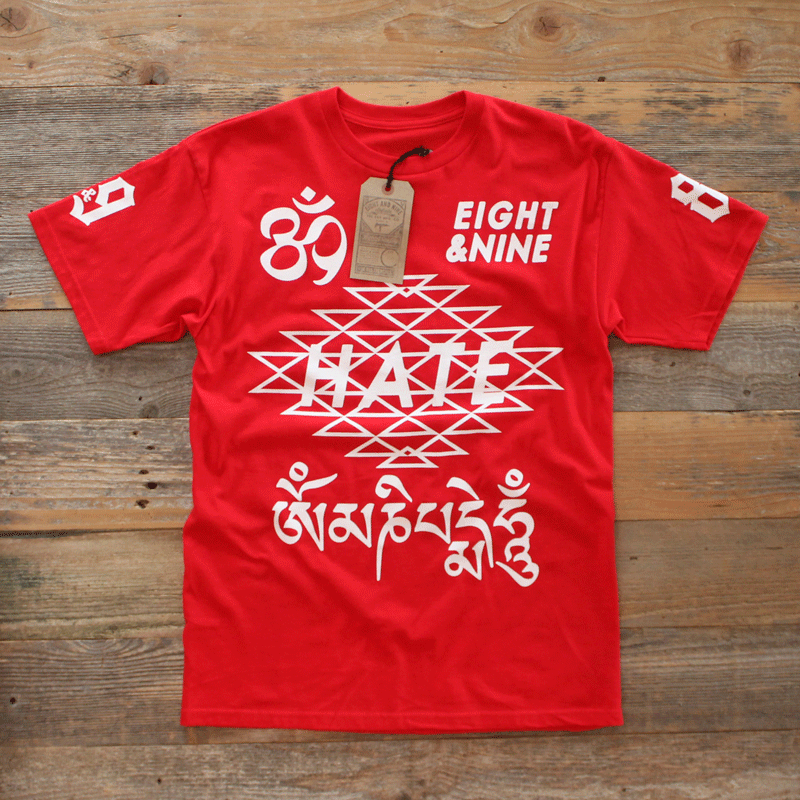 Hate Jersey T Shirt Red - 1