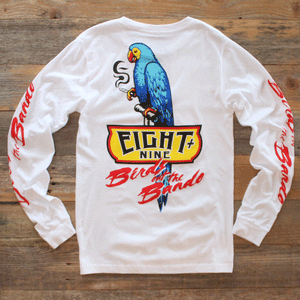 Birds Out The Bando White L/S Tee - 2