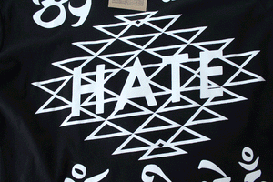 Hate Jersey T Shirt Black - 2