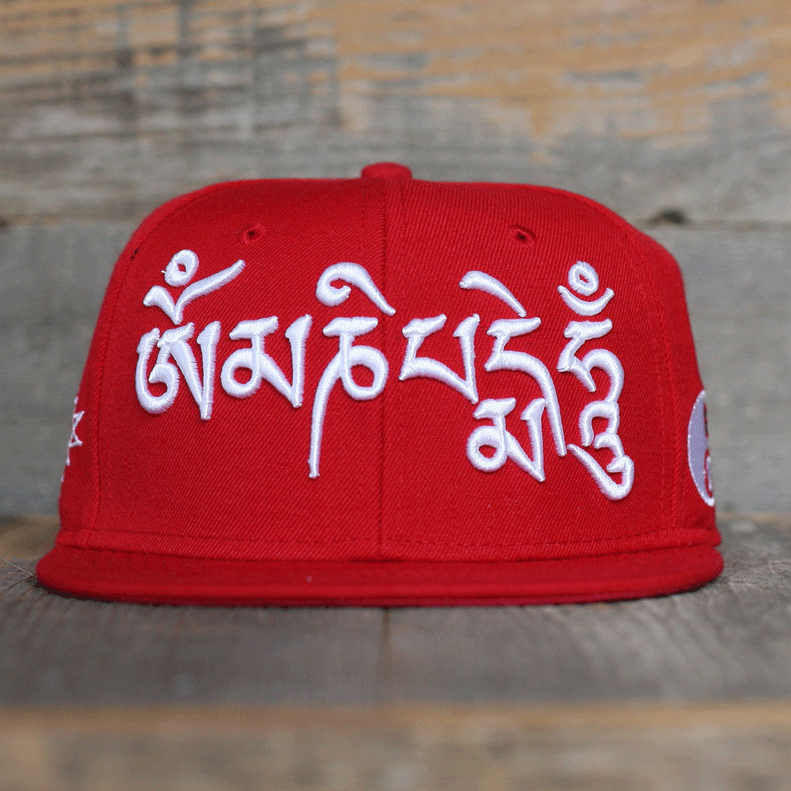Hate / Love Snapback Hat Fire Red