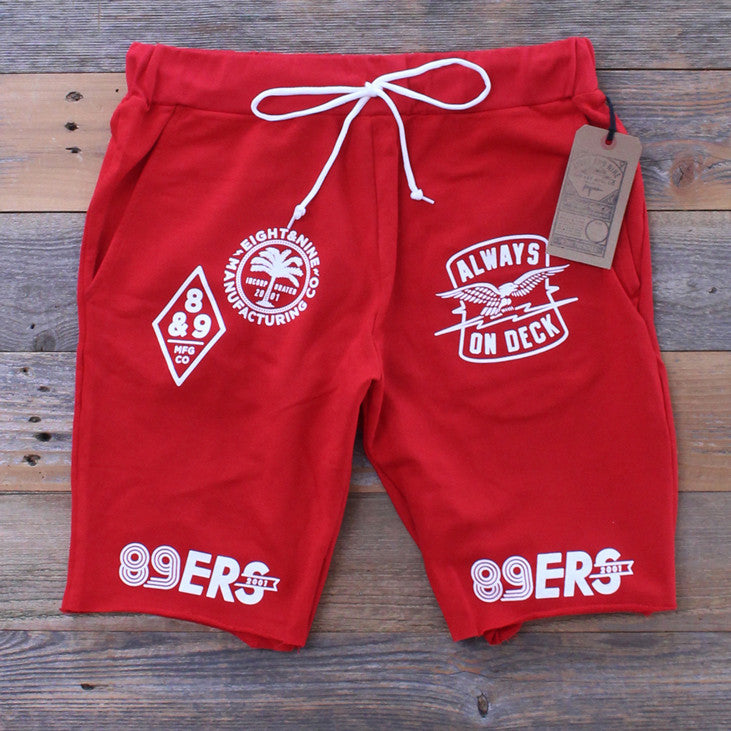 Kustom Life French Terry Shorts Red - 3