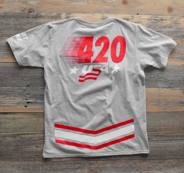 420 USA T Shirt Heather - 2