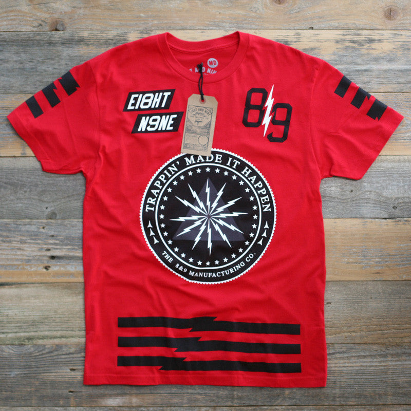 Trappin Jersey Tee Fire Red - 1
