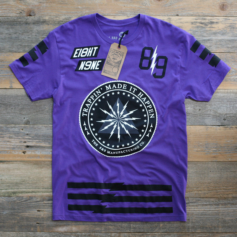 Trappin Jersey Tee Purple - 1