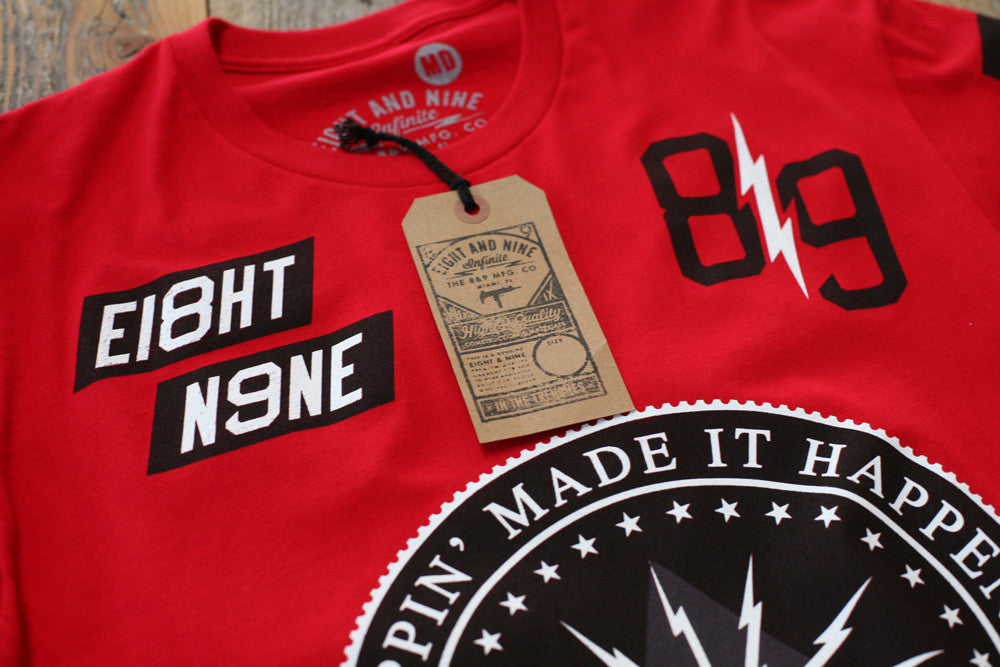 Trappin Jersey Tee Fire Red - 5