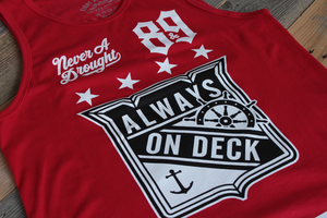 On Deck Jersey Tank Top Red - 3