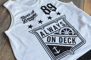On Deck Jersey Tank Top White - 3
