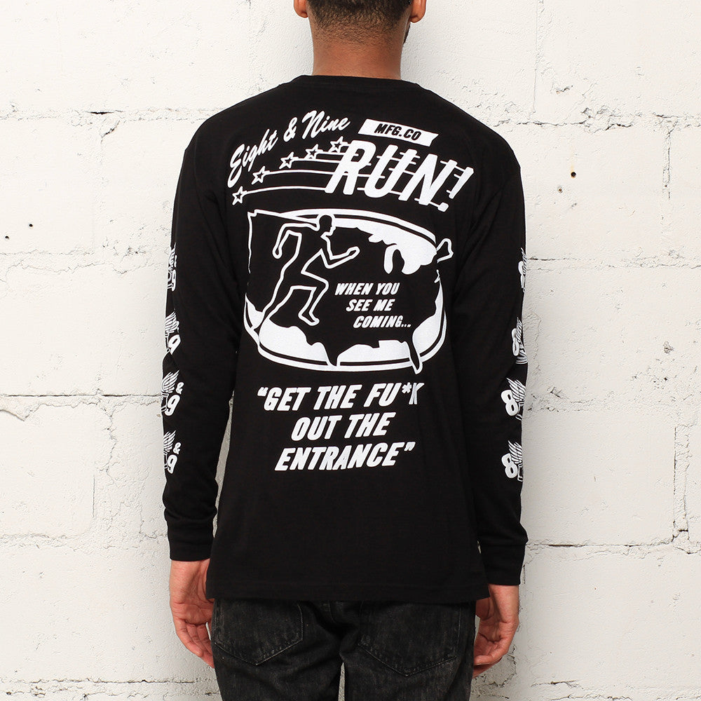 Run L/S T Shirt Black
