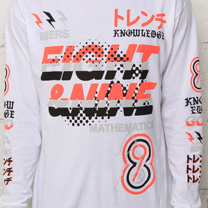 Knowledge L/S T Shirt White Infrared