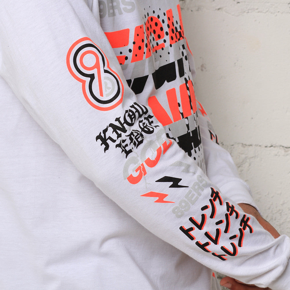 Knowledge L/S T Shirt White Infrared