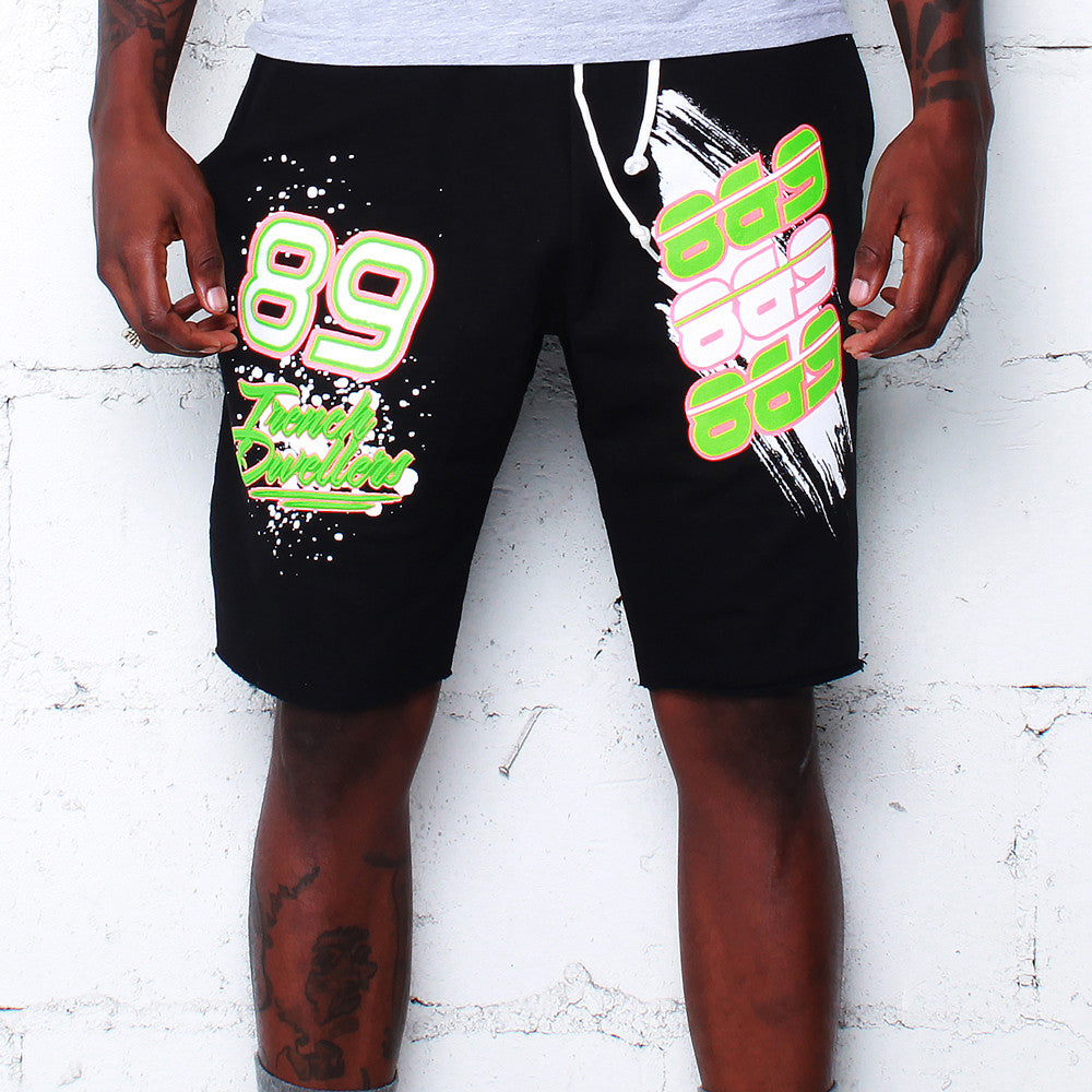 Team Finesse Terry Shorts Poison Green - 1