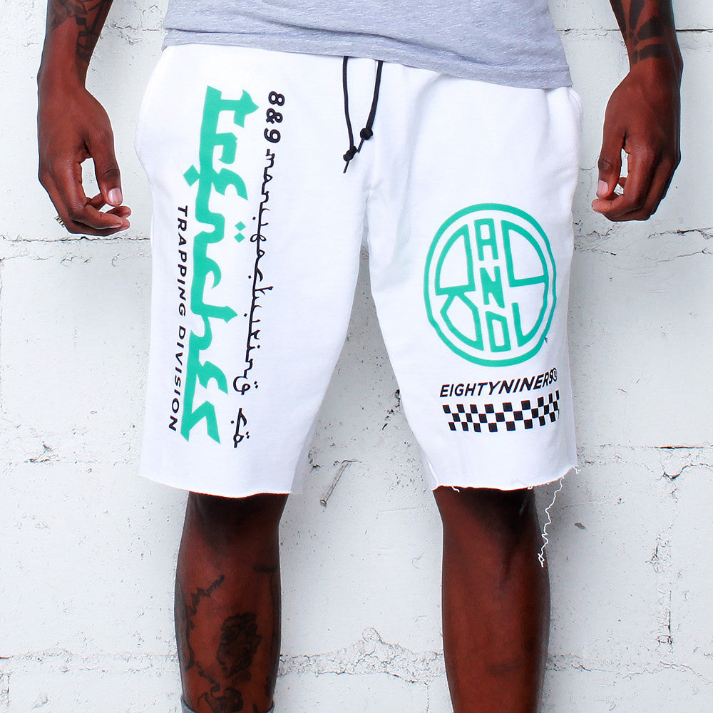 Trap Division French Terry Shorts White - 1