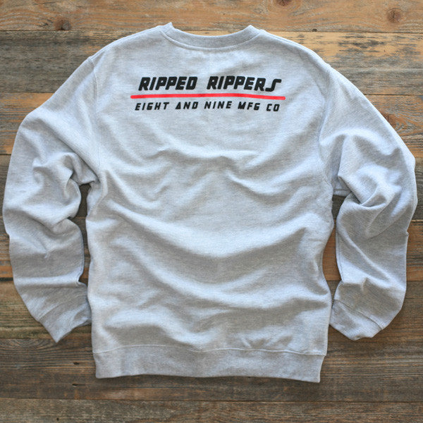 Ripped Rippers Crewneck Sweatshirt Grey - 2