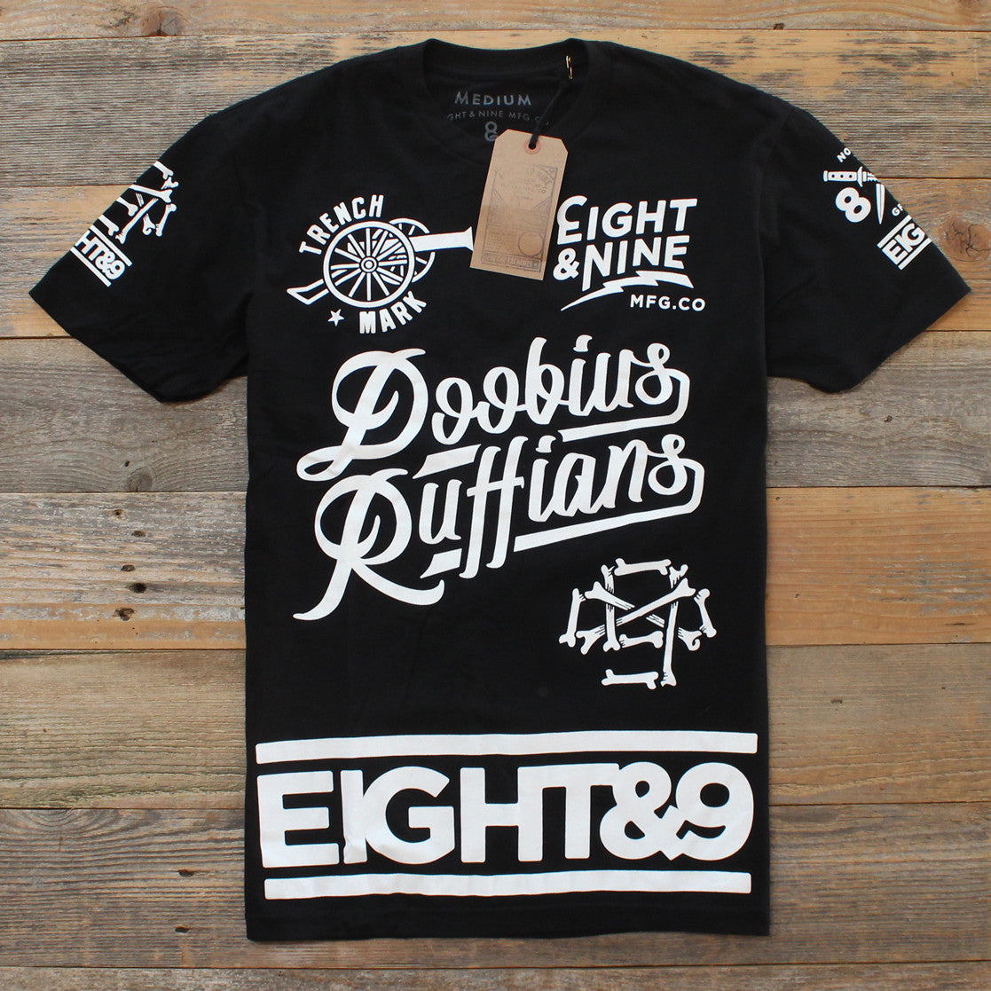 Doobious Ruffians Jersey Tee Black – 8&9 Clothing Co.