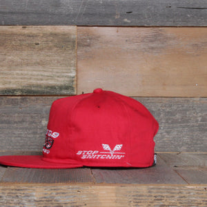 Stop Snitchin Unstructured Baseball Hat Red - 2