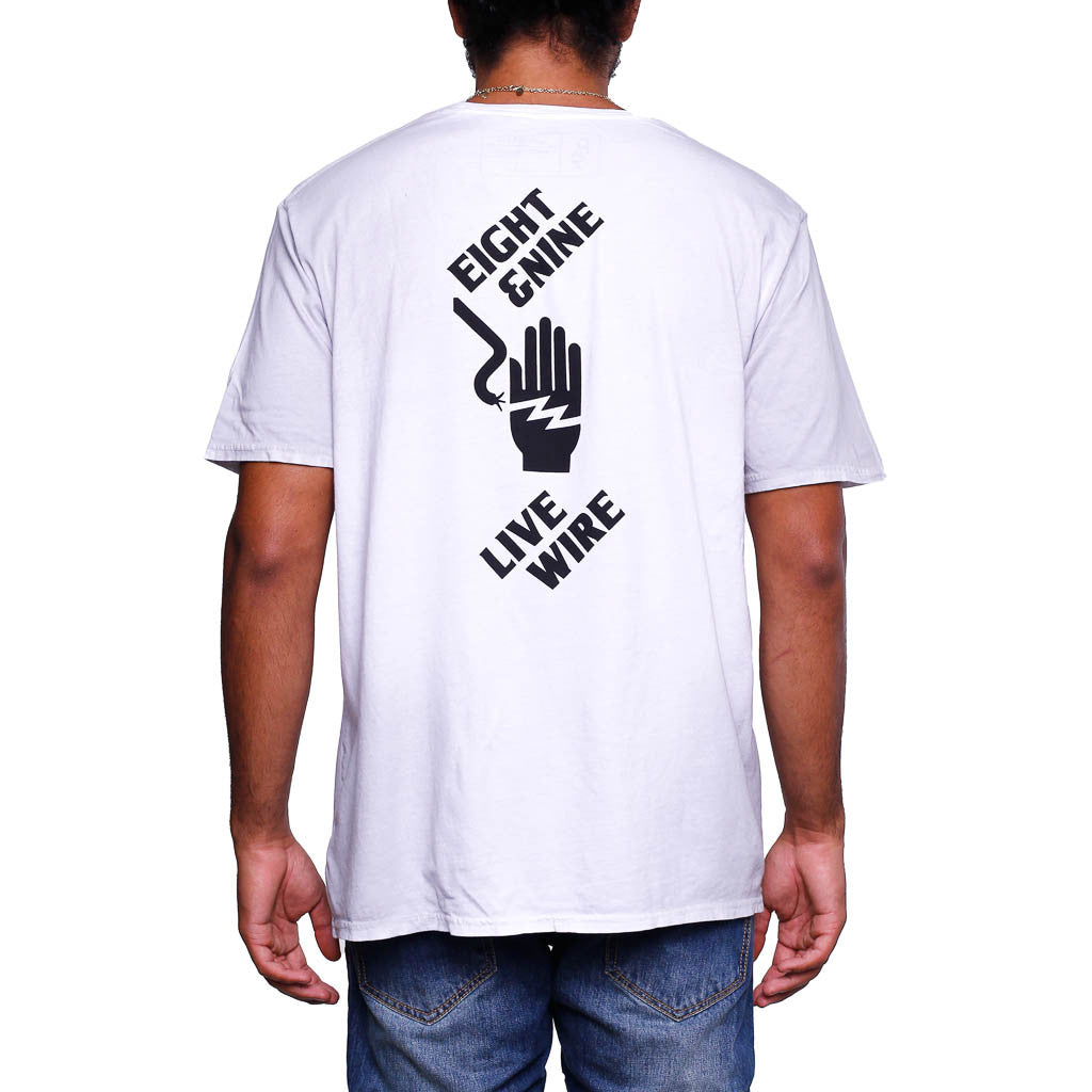 Live Wire T Shirt Dirty White _3