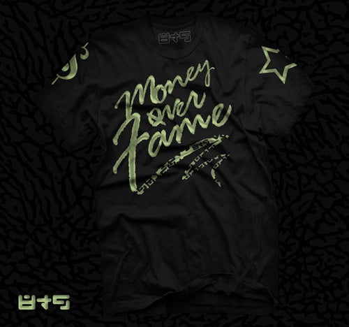 Foamposite Electric Green Money Over Fame T Shirt - 1