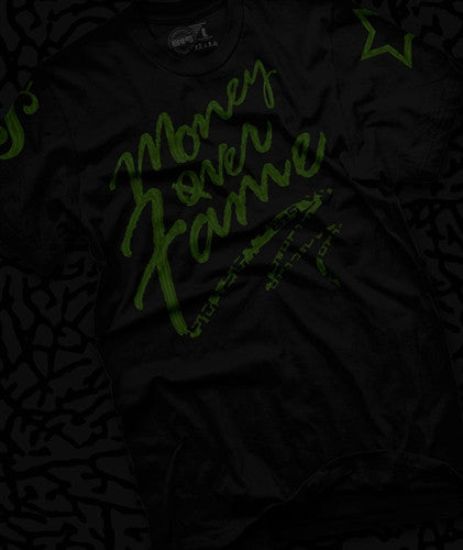 Money Over Fame Dark Pine T Shirt - 1