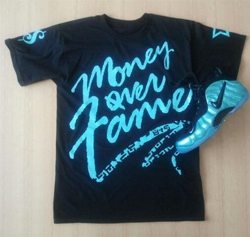 Foamposite Retro Blue Electric Money Over Fame T Shirt - 2