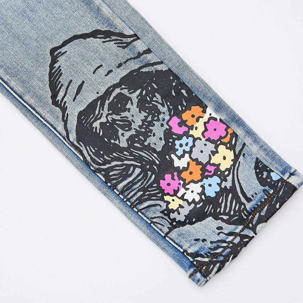 Our Flowers Distressed Jean