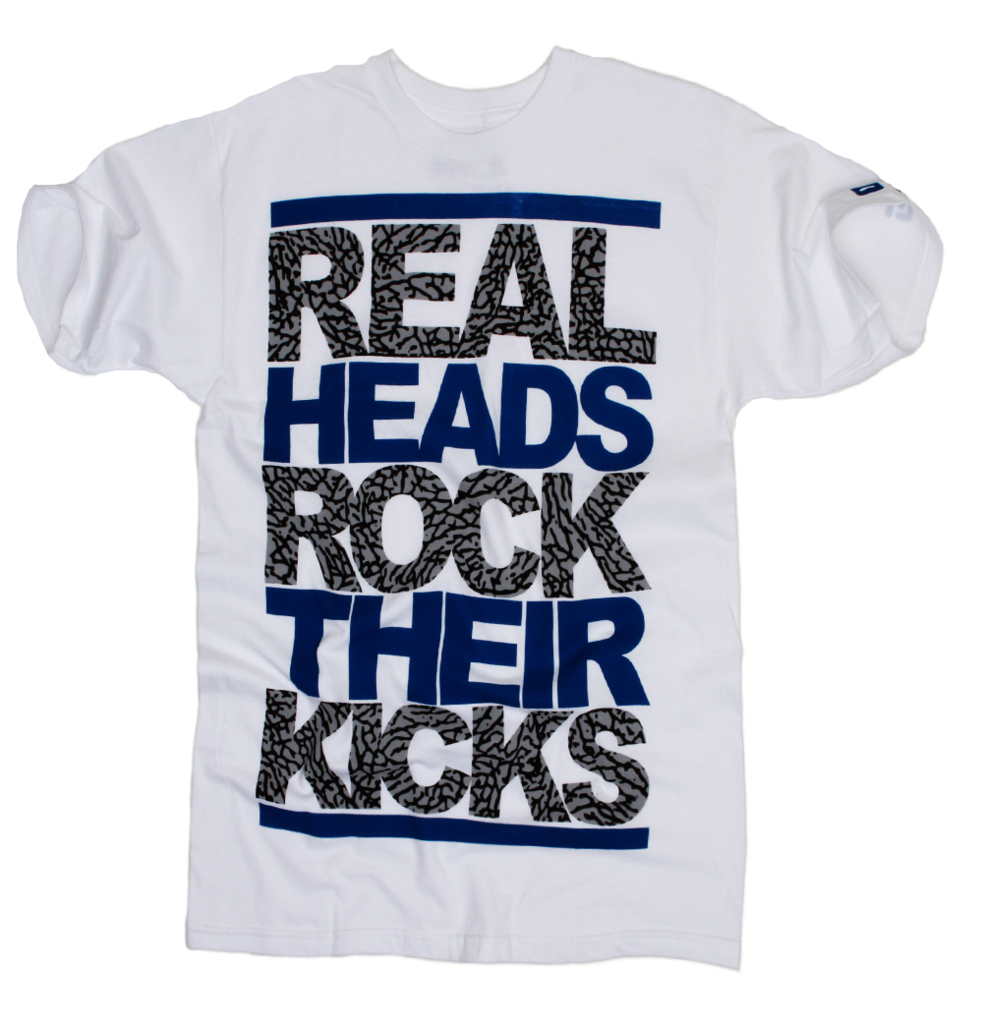 Jordan True Blue Cement 3 T Shirt Real Heads