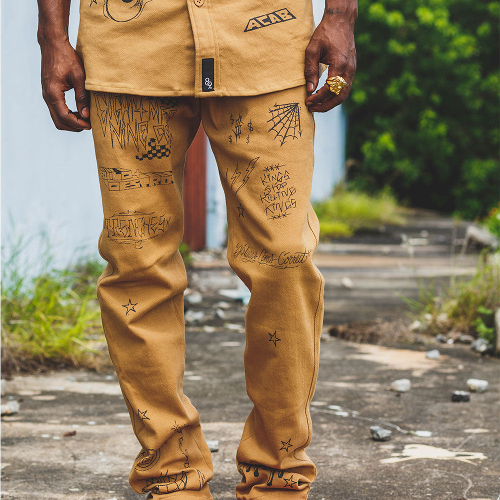 Scribblez Work Pants Tan – 8&9 Clothing Co.
