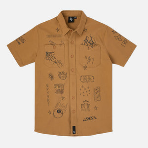 Scribblez Work Shirt Tan – 8&9 Clothing Co.