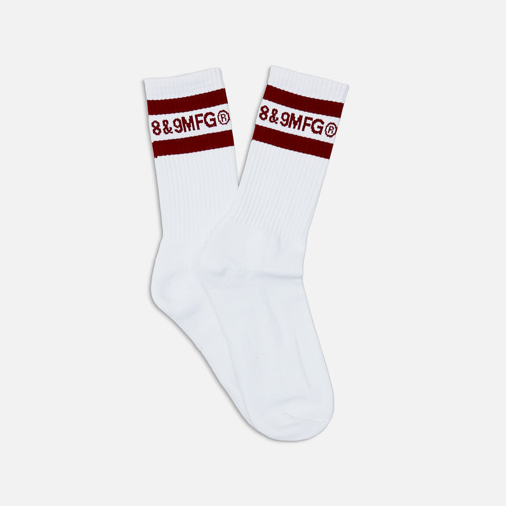 Slapped Socks White/Red