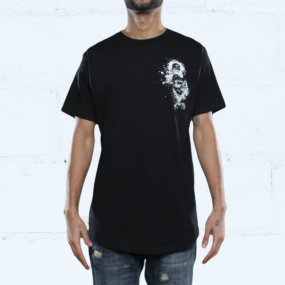 Snare Keys Curved Hem T Shirt Black Streetwear (1)