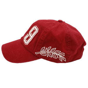 Spirit Embroidered Polo Hat Maroon left