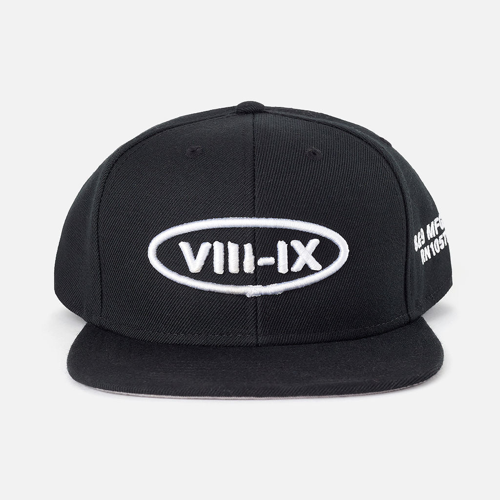 Stamped Snapback Hat Black