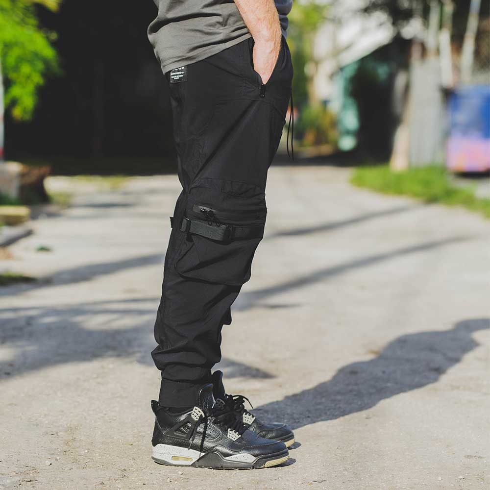 Staple Nylon Cargo Pants Black  Match Black Jordans – 8&9