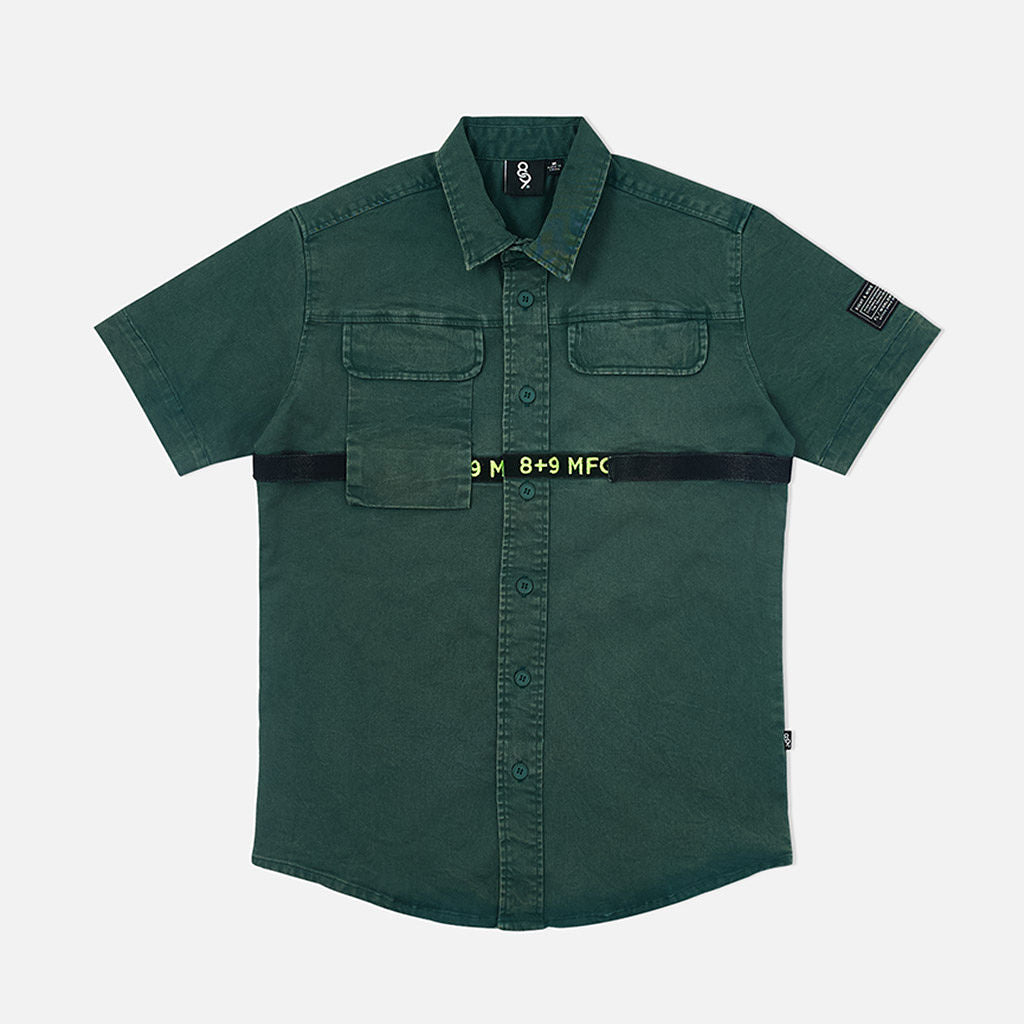 Strapped Up Button Up Shirt Vintage Green